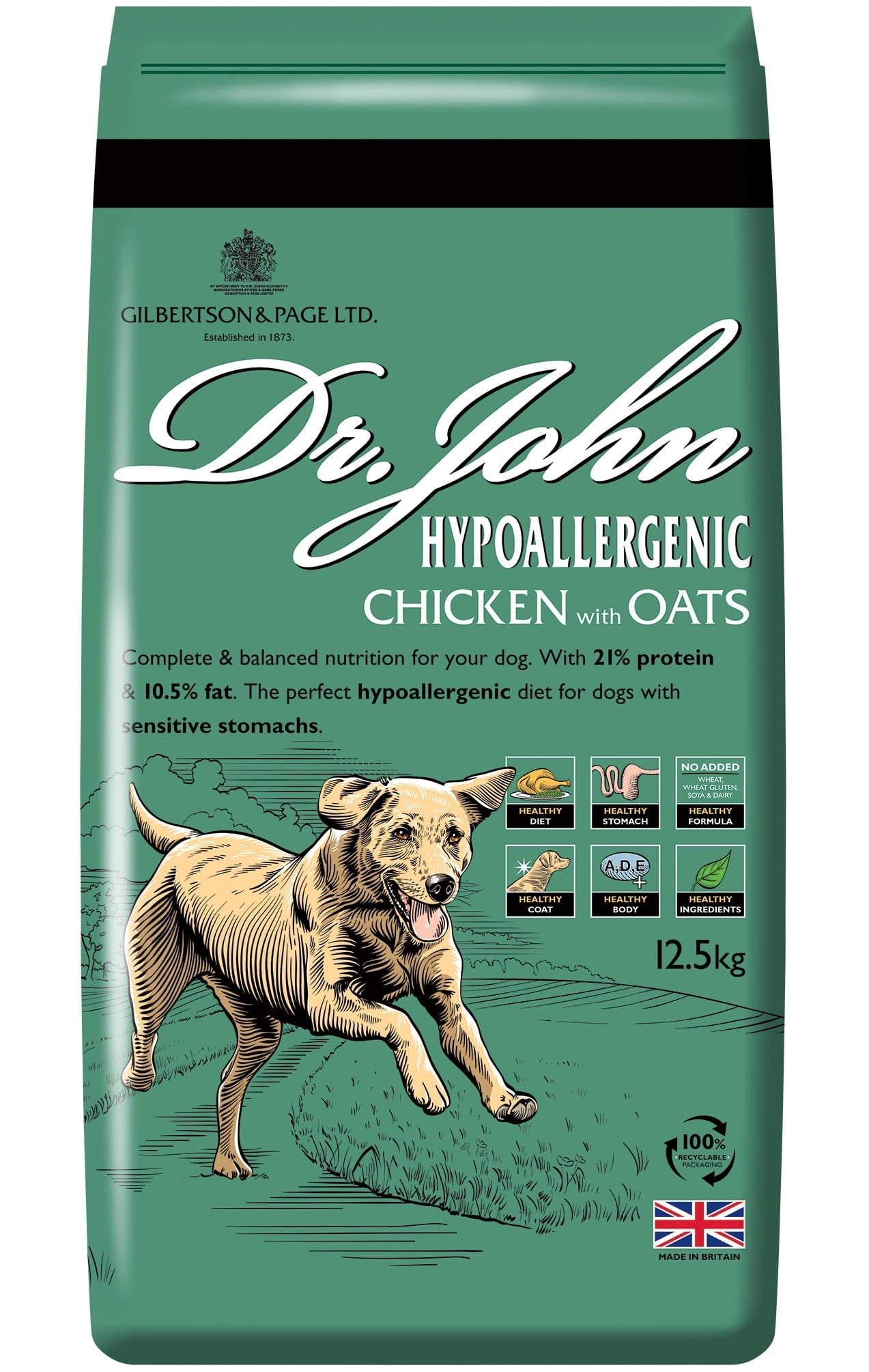 Dr John Hypoallergenic CHICKEN with OATS 12.5 kg - Premium Dog Food from Gilbertson & Page - Just $37! Shop now at Gilbertson & Page Europe