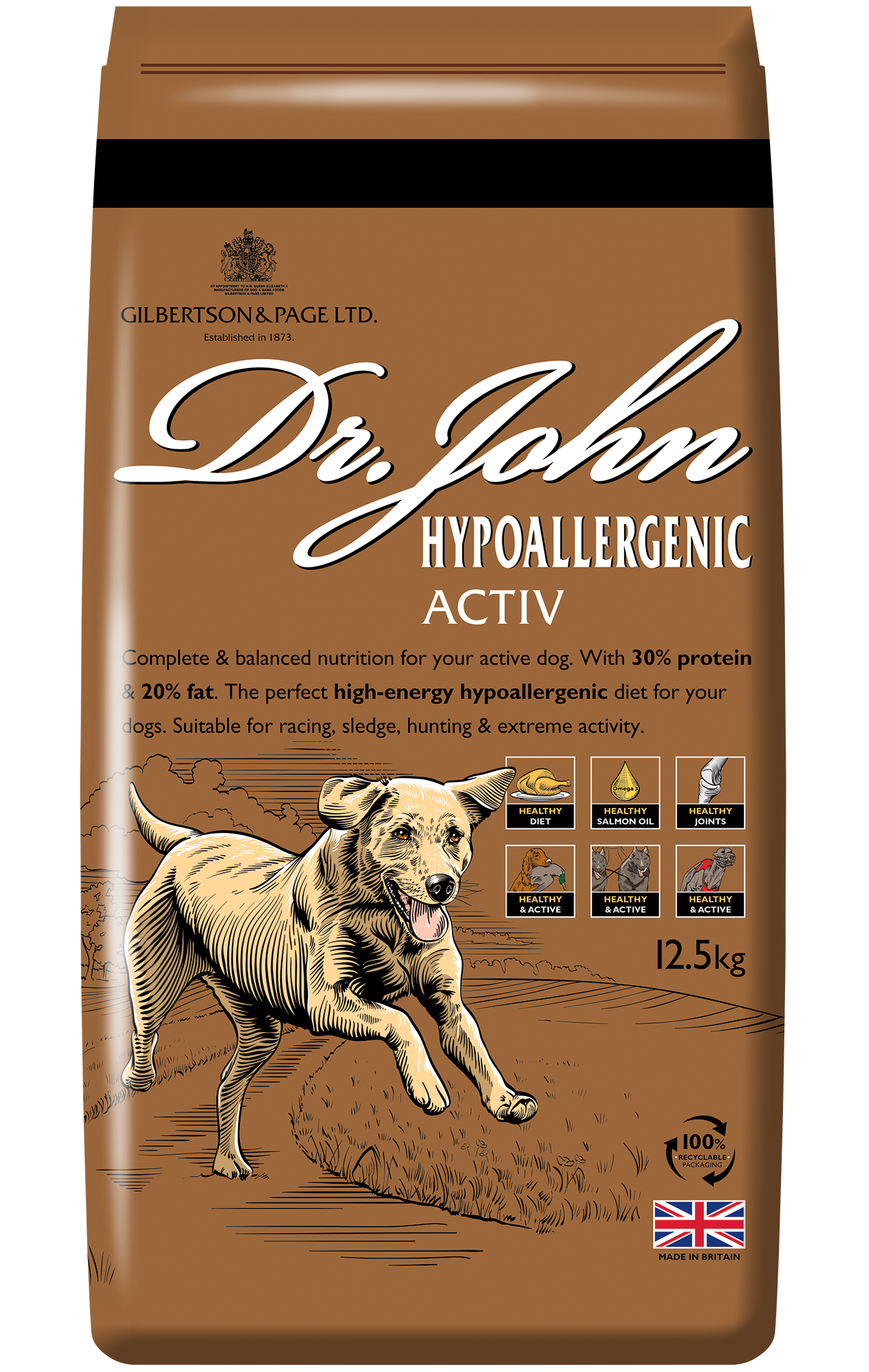 Dr John Hypoallergenic ACTIV 12.5 kg - Premium Dog Food from Gilbertson & Page - Just $44.90! Shop now at Gilbertson & Page Europe