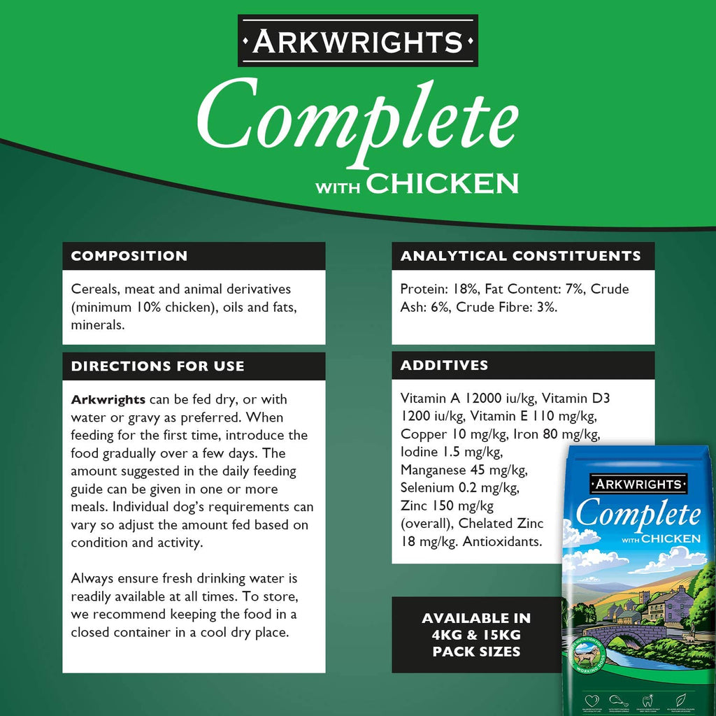 Arkwrights complete chicken dog food clearance 15kg